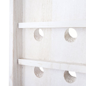 Deko-Rüttelbrett Weinregal für 20 Flaschen Shabby weiss