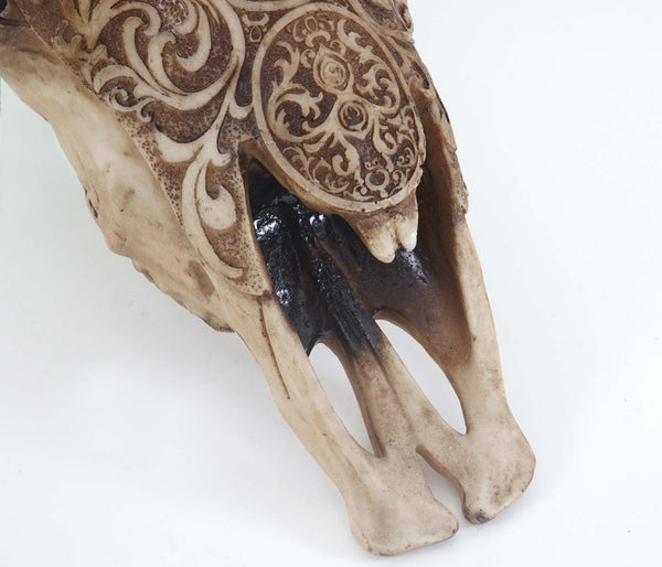 Deko Schädel Trophäe Stier Bulle mit Tribal In-/Outdoor 45cm
