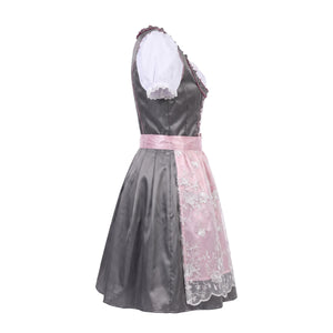 Dirndl Kleid grau/rosa Grösse 40