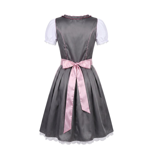Dirndl Kleid grau/rosa Grösse 42
