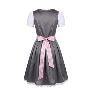 Dirndl Kleid grau/rosa Grösse 44