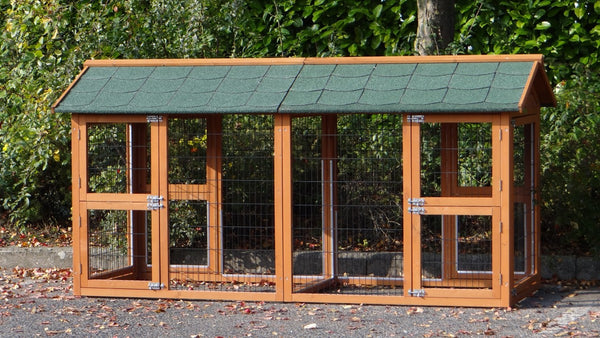 Doppel Anbau Auslauf Freigehege Prestige Medium