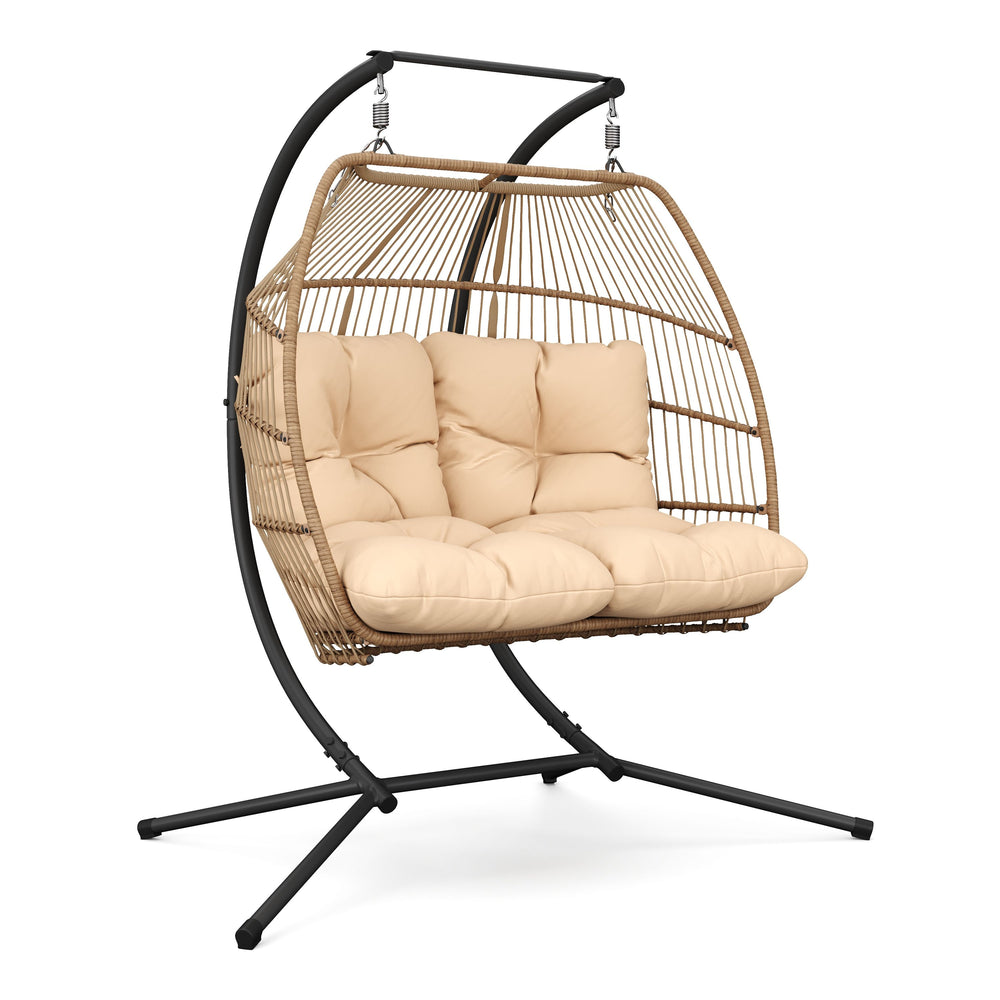 Poltrona sospesa doppia con supporto BELIZE beige