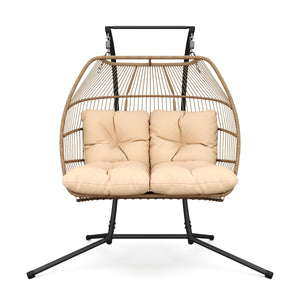 Doppel Hängesessel mit Gestell BELIZE beige