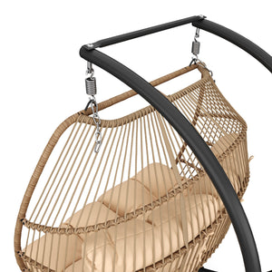 Doppel Hängesessel mit Gestell BELIZE beige