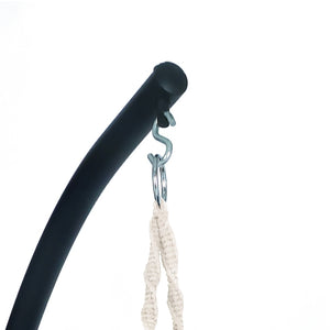 Doppel Hängesessel mit Kissen weiss