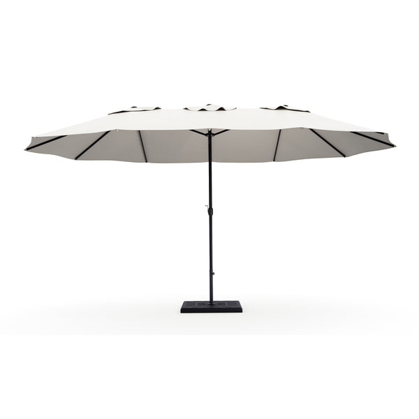 Doppel-Sonnenschirm weiss 460 x 270 cm