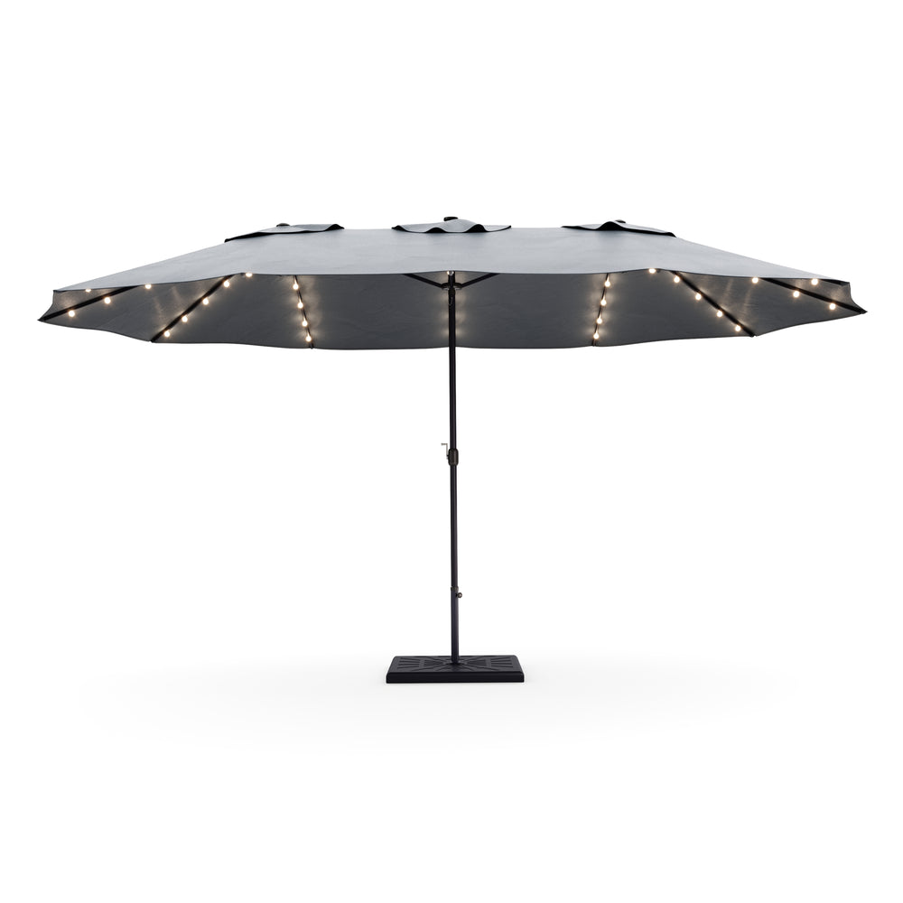 Ombrellone doppio OZE con LED 460 x 270 cm antracite