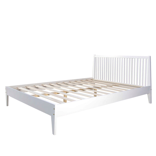 Doppelbett Holzbett 140x200cm Kiefer Weiss
