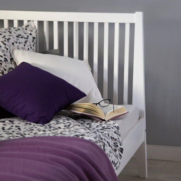 Doppelbett Holzbett 140x200cm Kiefer Weiss