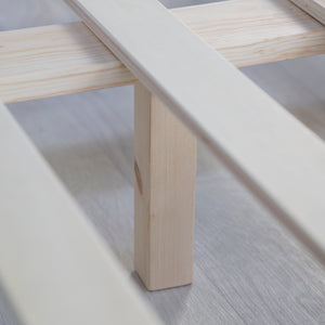 Doppelbett Holzbett 140x200cm Massivholz Grau
