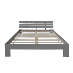 Doppelbett Holzbett 160x200cm Massivholz Grau