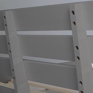 Doppelbett mit Lattenrost und Bettkasten 140x200cm Grau