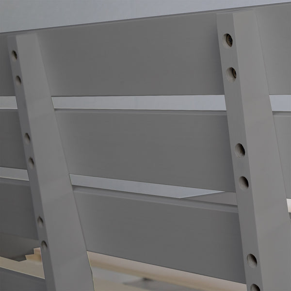 Doppelbett mit Lattenrost und Bettkasten 140x200cm Grau