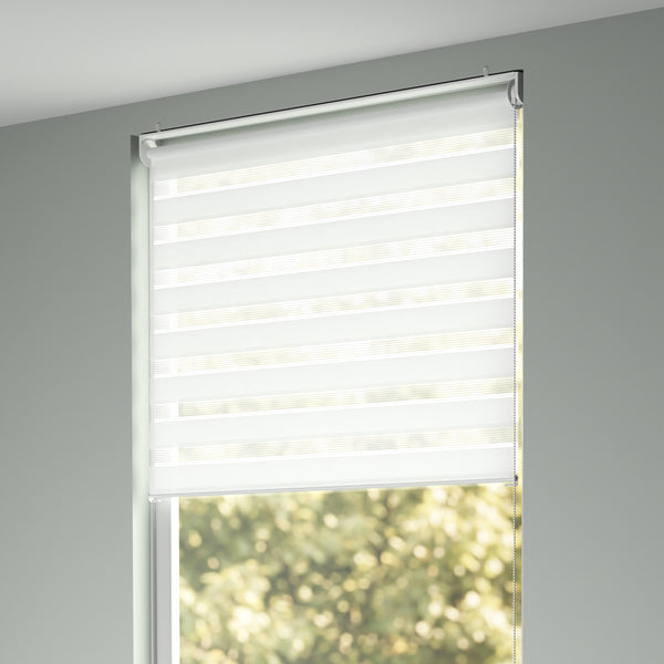 Doppelrollo DELHY 120 x 160 cm weiss