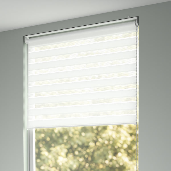 Doppelrollo DELHY 140 x 160 cm weiss