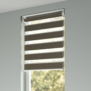 Doppelrollo HANOI 60 x 160 cm braun