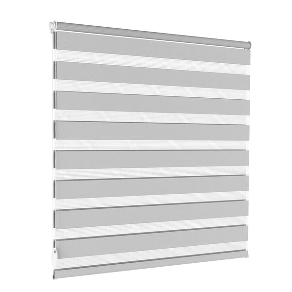 Store enrouleur double gris 100 x 100 cm