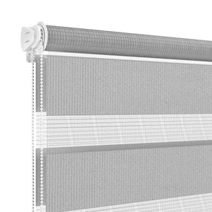 Store enrouleur double gris 120 x 100 cm