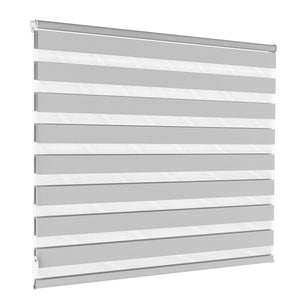 Store enrouleur double gris 120 x 100 cm
