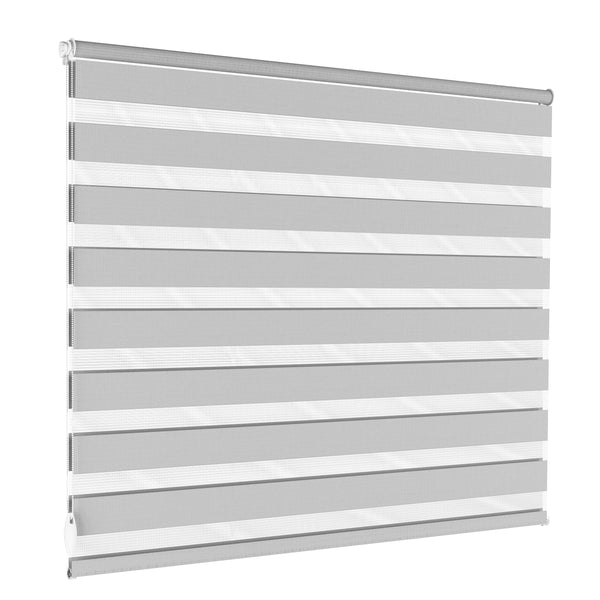 Store enrouleur double gris 120 x 100 cm