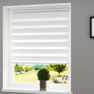 Store enrouleur double blanc 100 x 100 cm