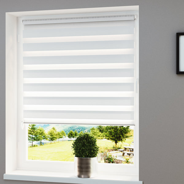 Store enrouleur double blanc 100 x 100 cm