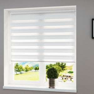 Store enrouleur double blanc 120 x 100 cm