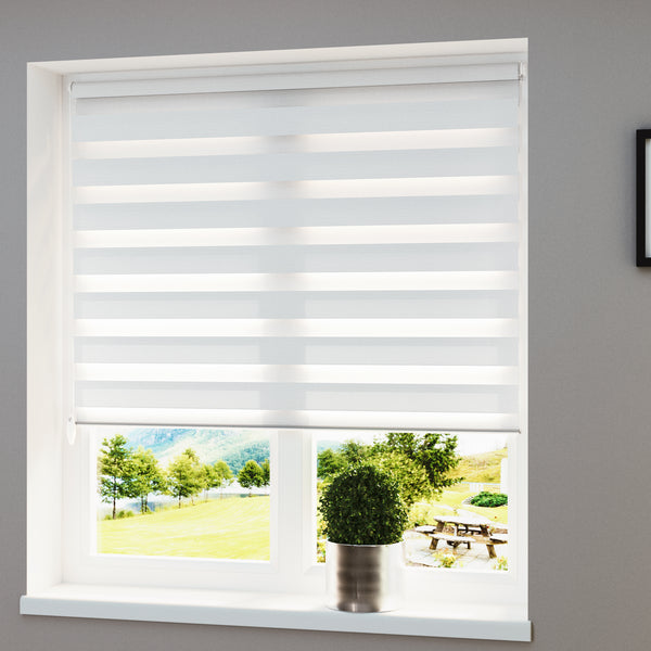 Store enrouleur double blanc 120 x 100 cm