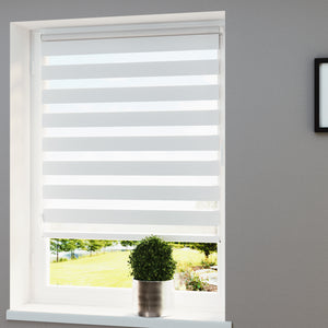 Store enrouleur double blanc 90 x 100 cm