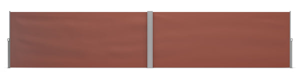 Double-sided awning 160 x 600 cm brown