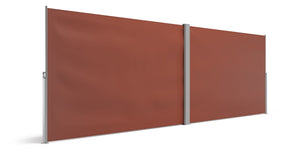 Double-sided awning 180 x 600 cm brown