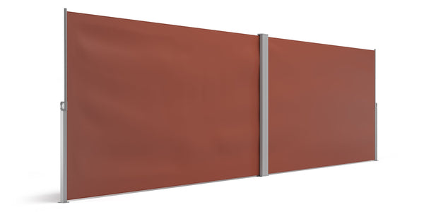 Double-sided awning 180 x 600 cm brown