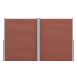 Double-sided awning 180 x 600 cm brown