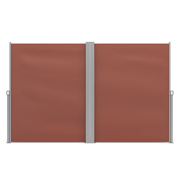 Double-sided awning 180 x 600 cm brown