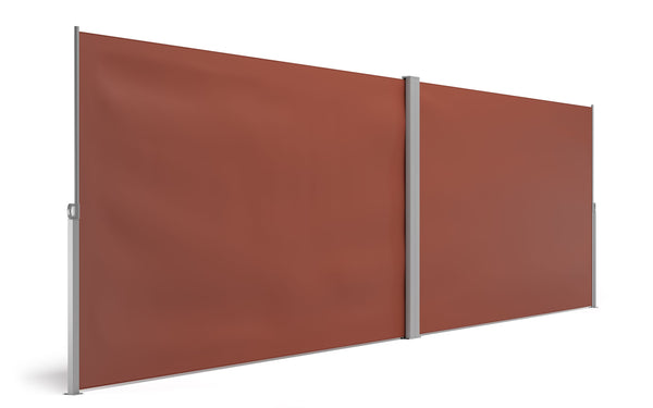 Double-sided awning 200 x 600 cm brown