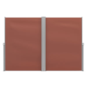 Double-sided awning 200 x 600 cm brown