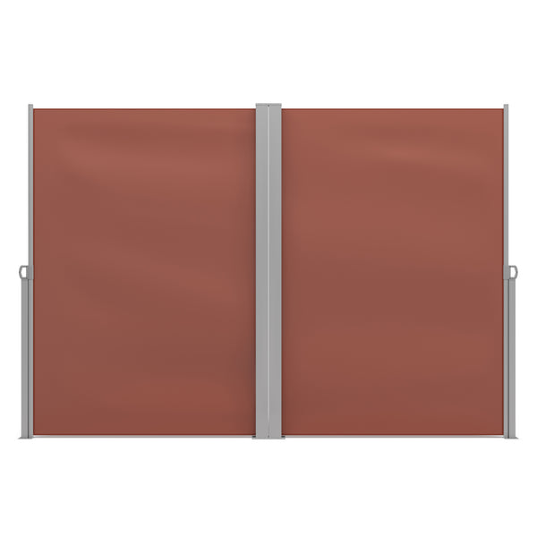 Double-sided awning 200 x 600 cm brown