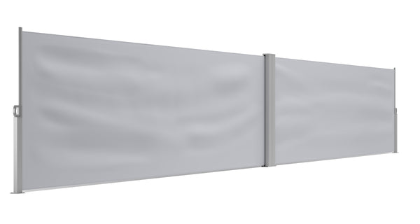 Tenda da sole bifacciale 120 x 800 cm grigia