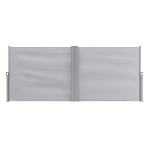 Tenda da sole bifacciale 120 x 800 cm grigia
