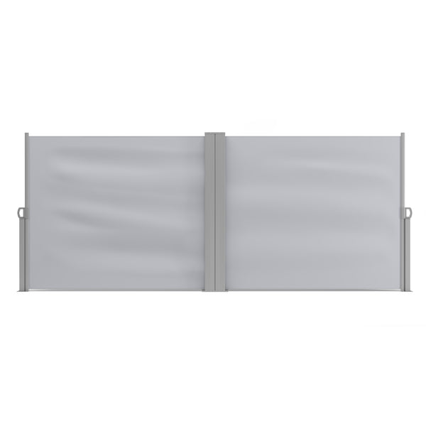 Tenda da sole bifacciale 120 x 800 cm grigia