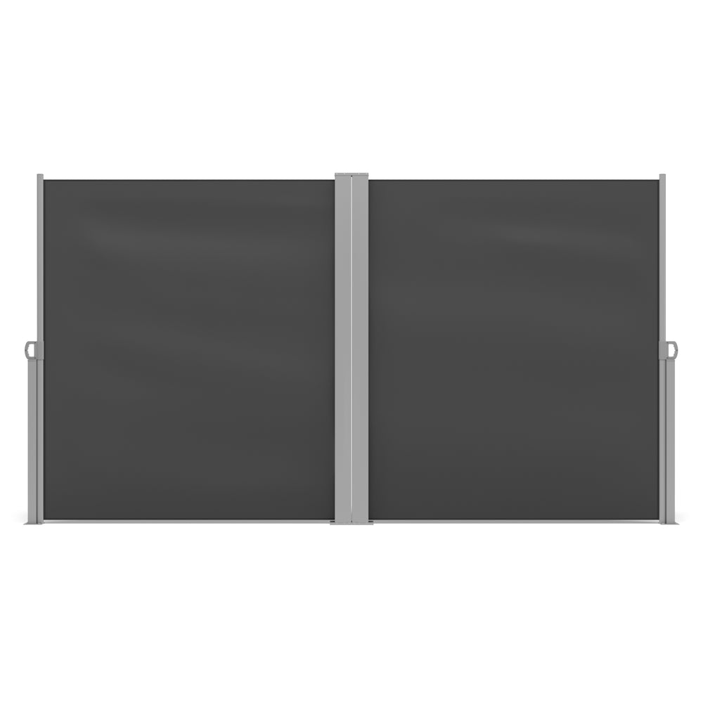 Doppelseitenmarkise 160 x 600 cm anthrazit