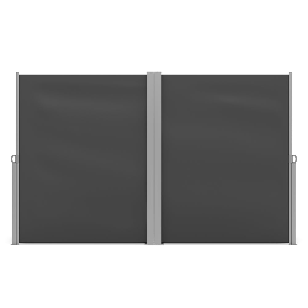 Doppelseitenmarkise 180 x 600 cm anthrazit