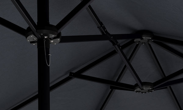 Doppel-Sonnenschirm anthrazit 460 x 270 cm