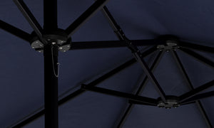 Doppel-Sonnenschirm blau 460 x 270 cm