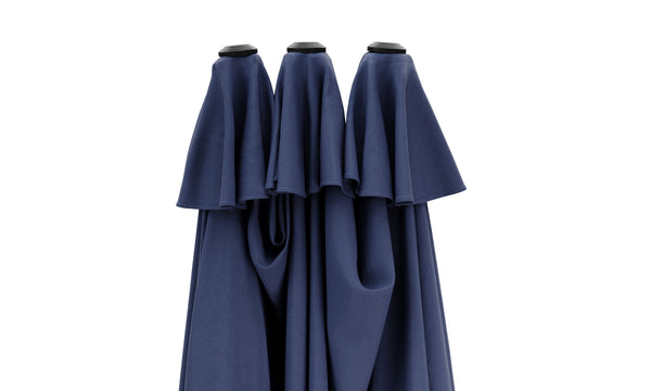 Doppel-Sonnenschirm blau 460 x 270 cm