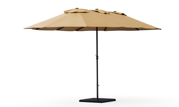 Doppel-Sonnenschirm braun 460 x 270 cm
