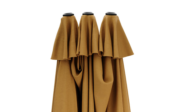 Doppel-Sonnenschirm braun 460 x 270 cm