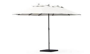 Doppel-Sonnenschirm weiss 460 x 270 cm