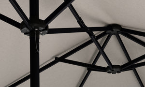 Doppel-Sonnenschirm weiss 460 x 270 cm